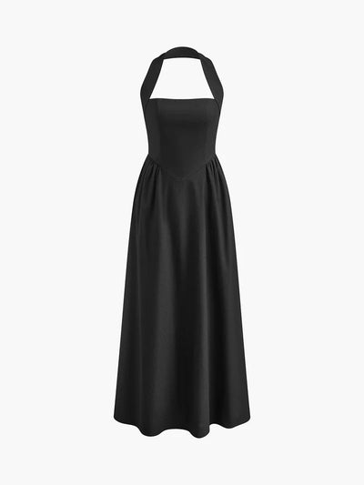 Backless Long Linen Dress