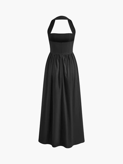 Backless Long Linen Dress
