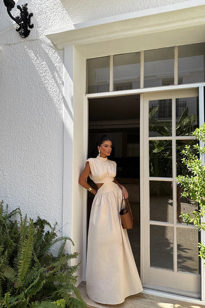 Bohemian Cut-out Maxi Dress