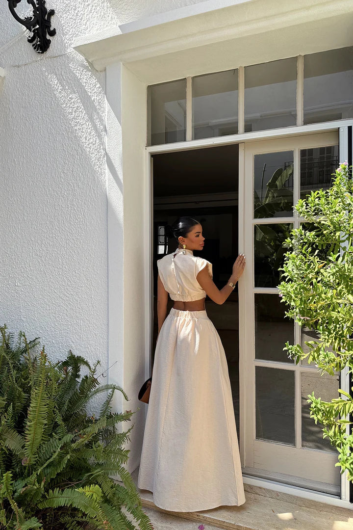 Bohemian Cut-out Maxi Dress