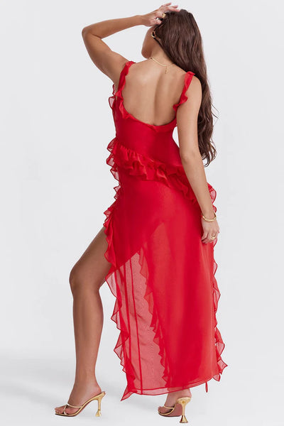 Casual Ruffle Maxi Dress