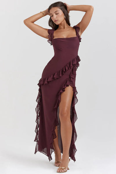 Casual Ruffle Maxi Dress