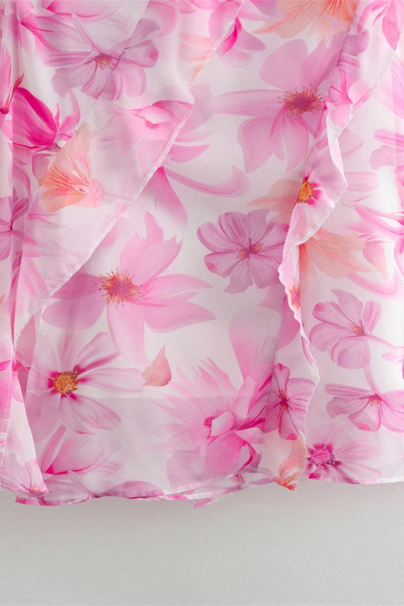 Elegant Backless Ruffle Dress