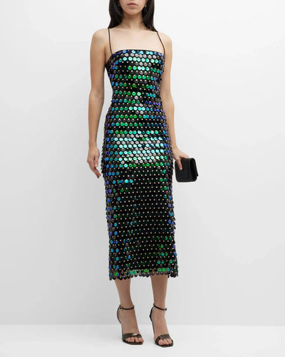 Elegant Sequin Midi Dress