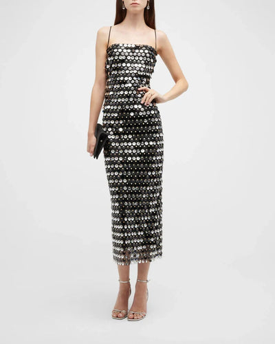 Elegant Sequin Midi Dress