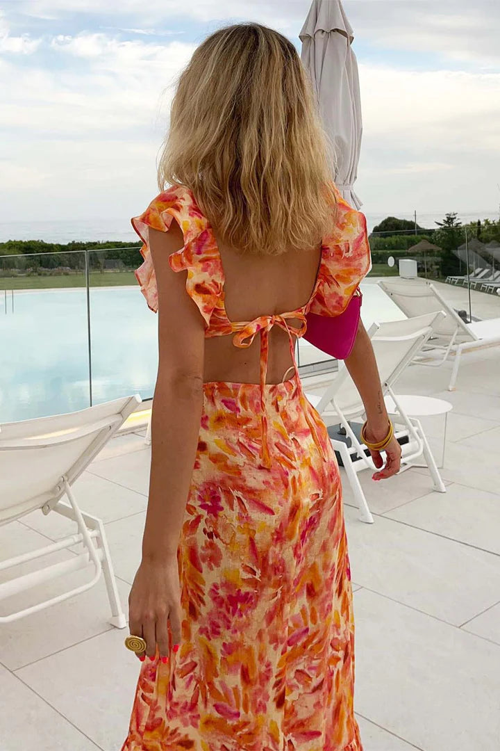 Floral Ruffle Summer Dress