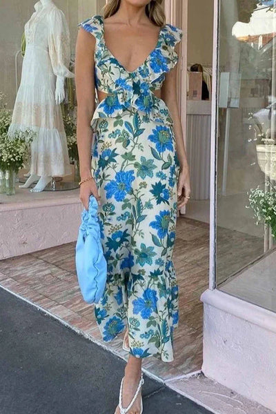 Floral Ruffle Summer Dress