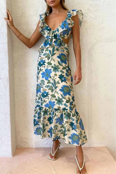 Floral Ruffle Summer Dress