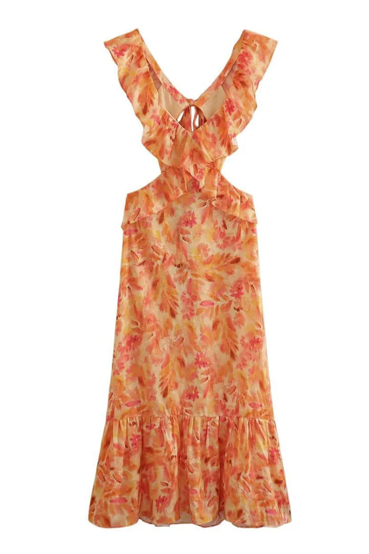 Floral Ruffle Summer Dress