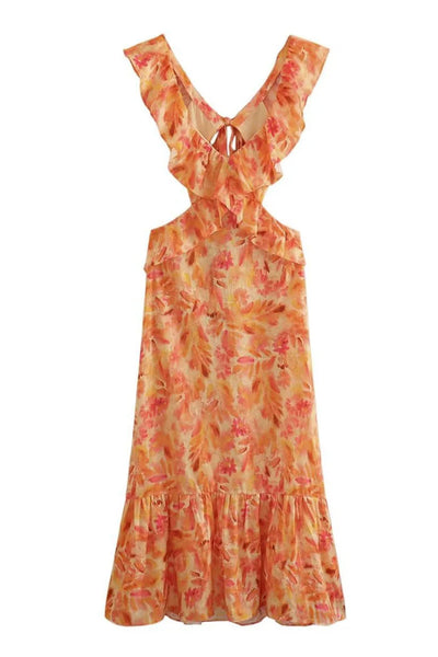 Floral Ruffle Summer Dress
