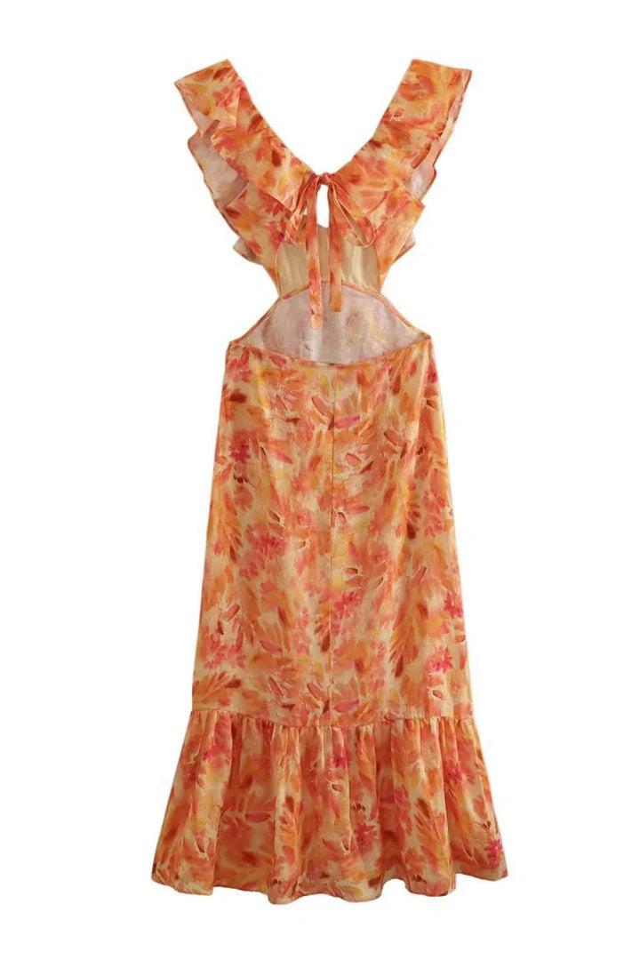 Floral Ruffle Summer Dress
