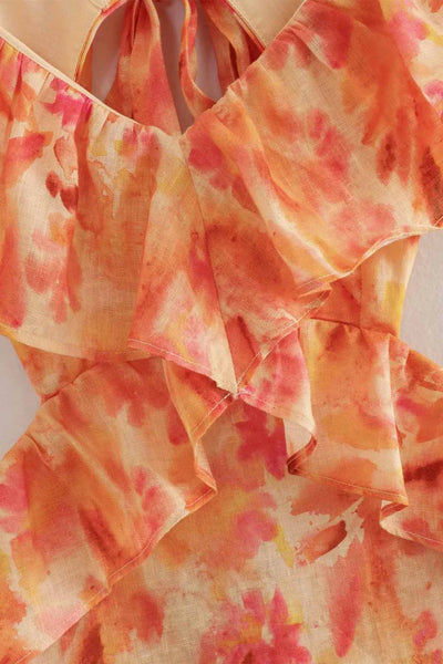 Floral Ruffle Summer Dress
