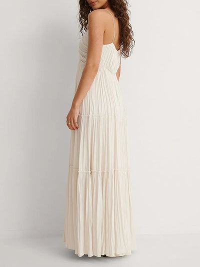 Chic Pleated Long Dress