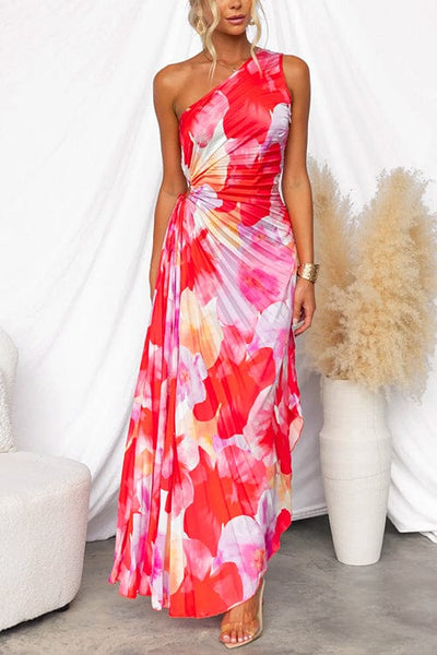 Pleated Summer Floral Dress