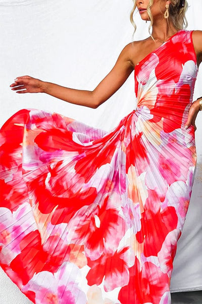 Pleated Summer Floral Dress