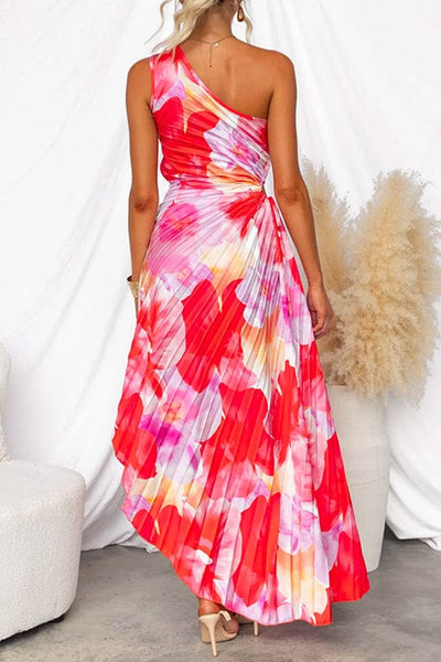Pleated Summer Floral Dress