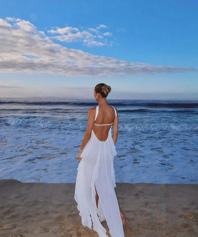 Romantic Lace Ruffle Dress