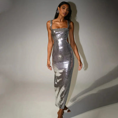 Shimmering Spaghetti Dress