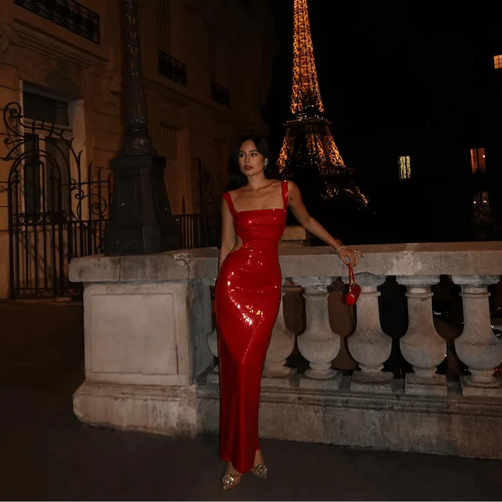 Shimmering Spaghetti Dress