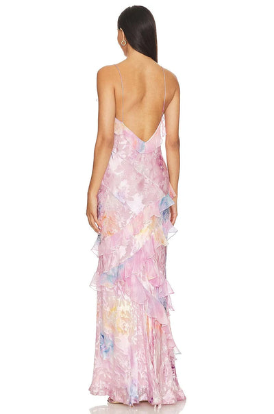 Sleeveless Ruffled Long Dress