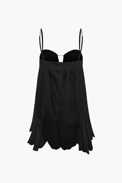 Elegant V-neck mini dress with rhinestone decor, fitted silhouette, and semi-transparent cotton blend fabric—perfect for casual and evening wear.
