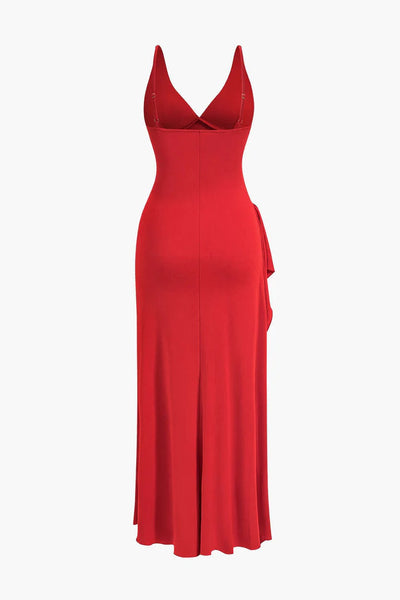 V-Neck Slit Dress